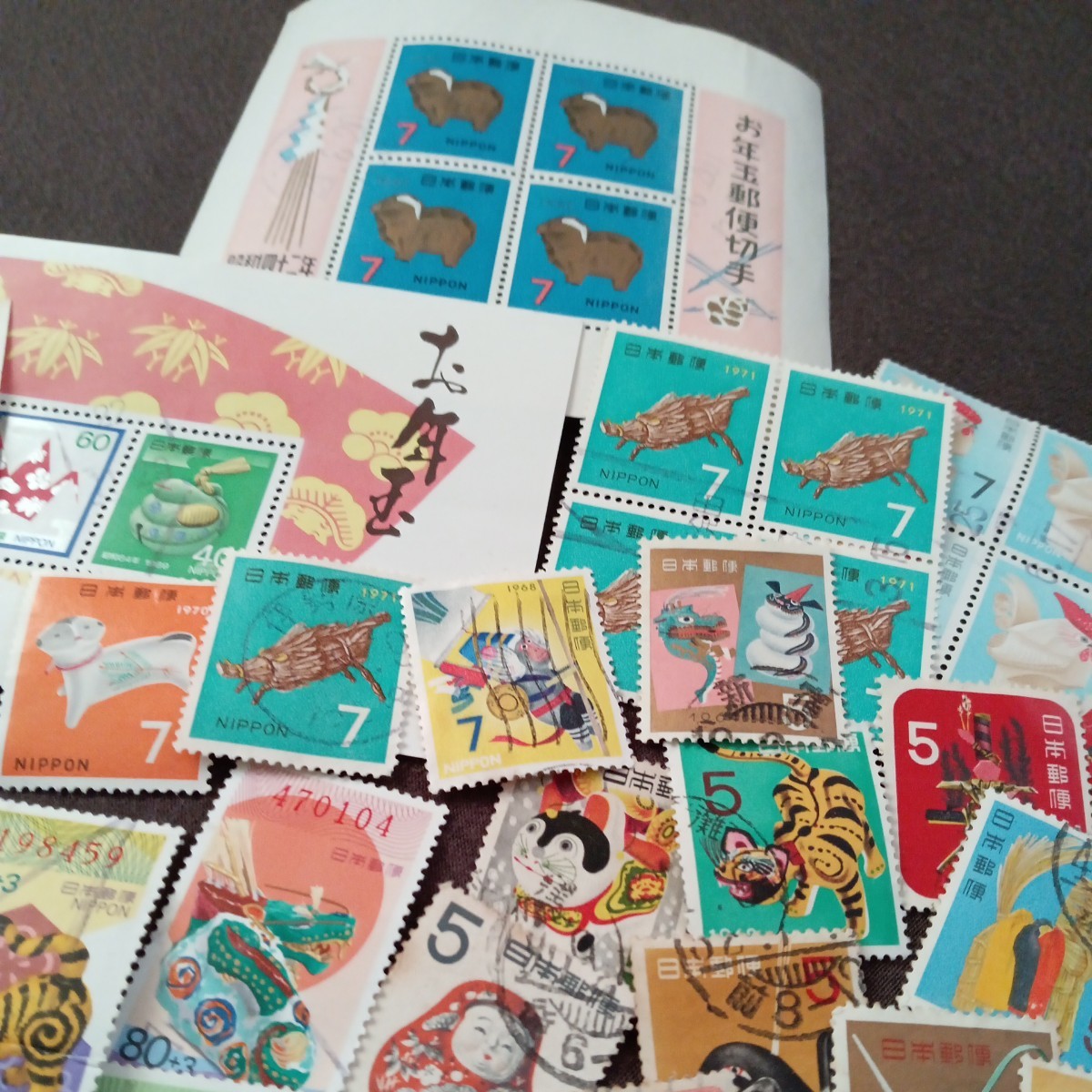 使用済み日本年賀切手各種500枚以上オフペーパー重複あり_画像4
