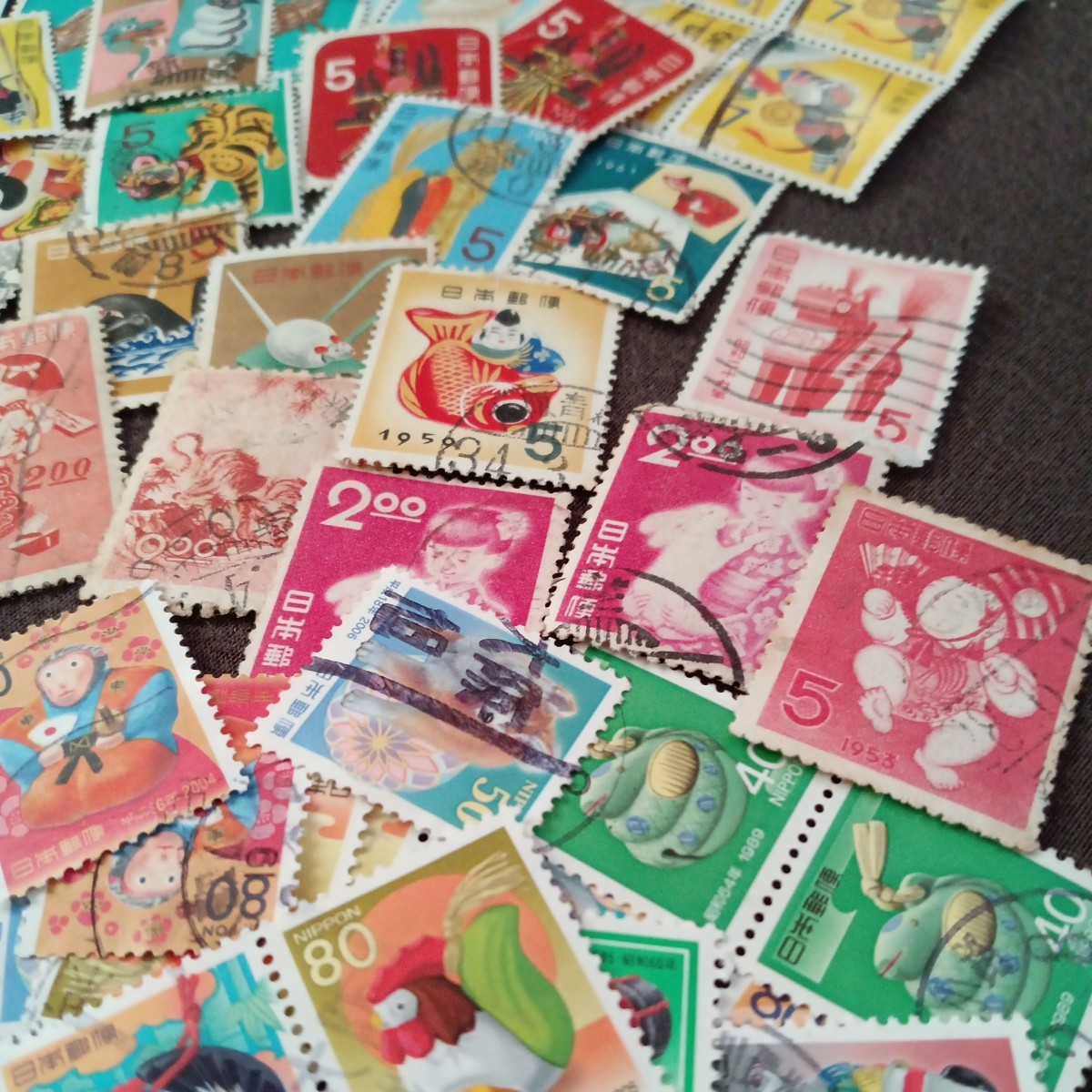 使用済み日本年賀切手各種500枚以上オフペーパー重複あり_画像3