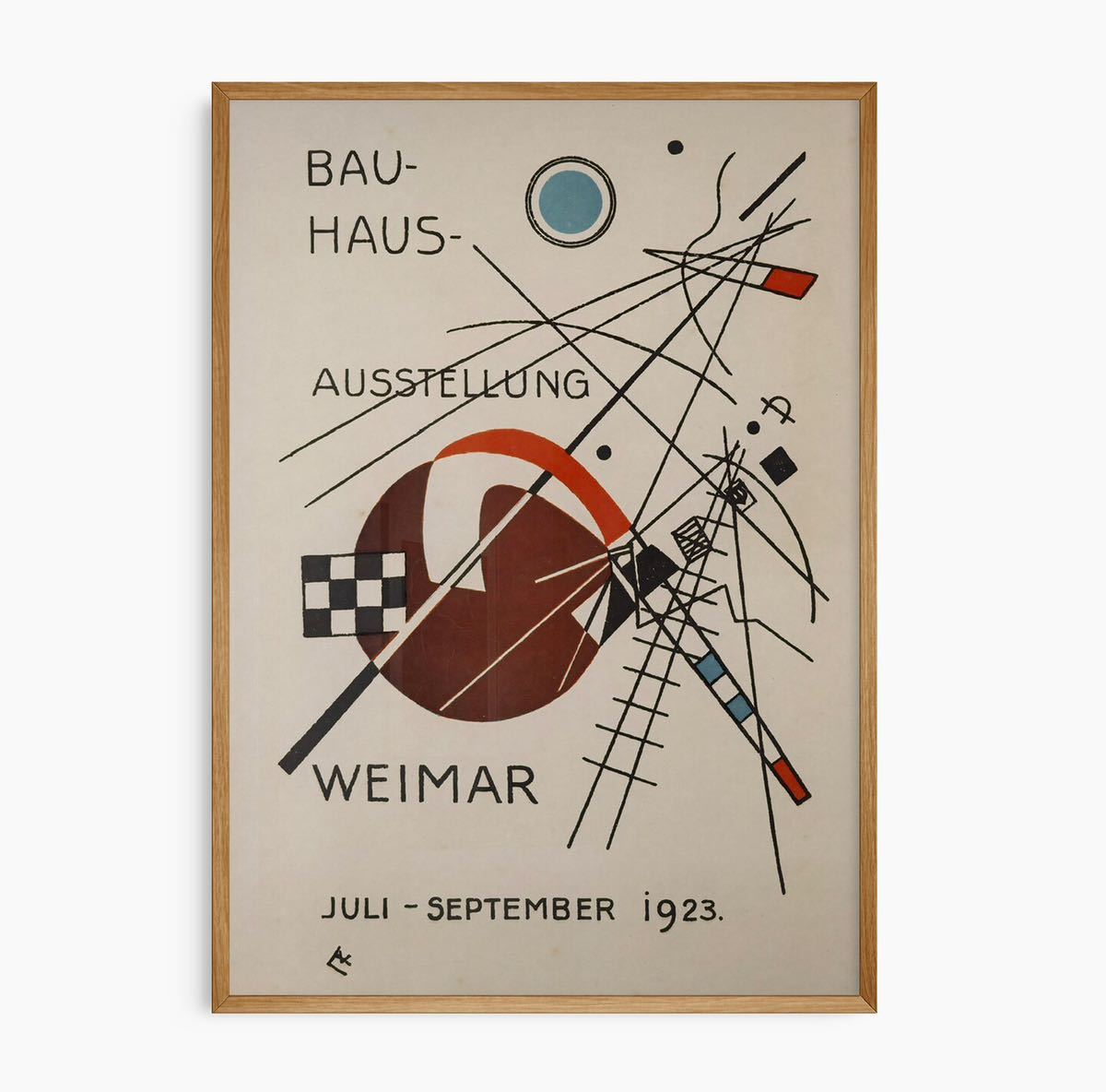 バウハウス 1923 建築 幾何学 モダンアートポスター ミッドセンチュリーモダン 現代アート ポップアート 抽象的 A2の画像1