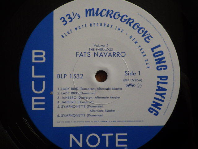 ファッツ・ナヴァロ/The Fabulous Fats Navarro Vol.2 　　BLP-1532　　LP_画像4