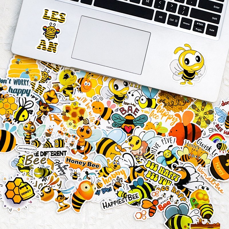 【ステッカー】全50枚・ミツバチ 蜂 はち ハチ 女王バチ 働きバチ bee ハチミツ（送料無料！)_画像3
