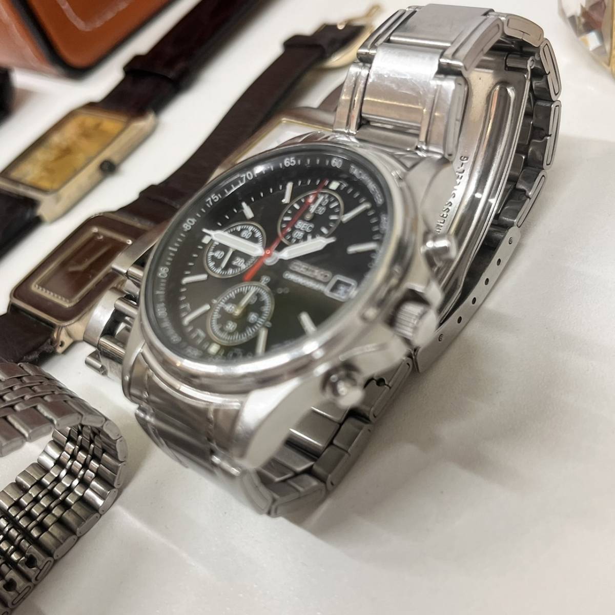 【C-21225a】10個セット 時計おまとめ 腕時計 SEIKO セイコー イヴサンローラン メンズ レディース 時計 不動 可動品 含む 中古 保管品_画像9