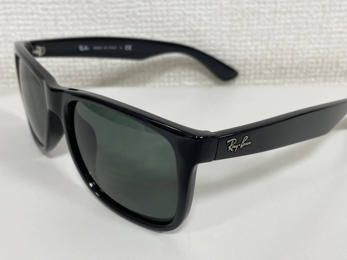 【F-13266】 Ray Ban サングラス RB 4 165-F JUSTIN 601/71 54□17 made in Italy レイバン ジャスティン ケース付き_画像2
