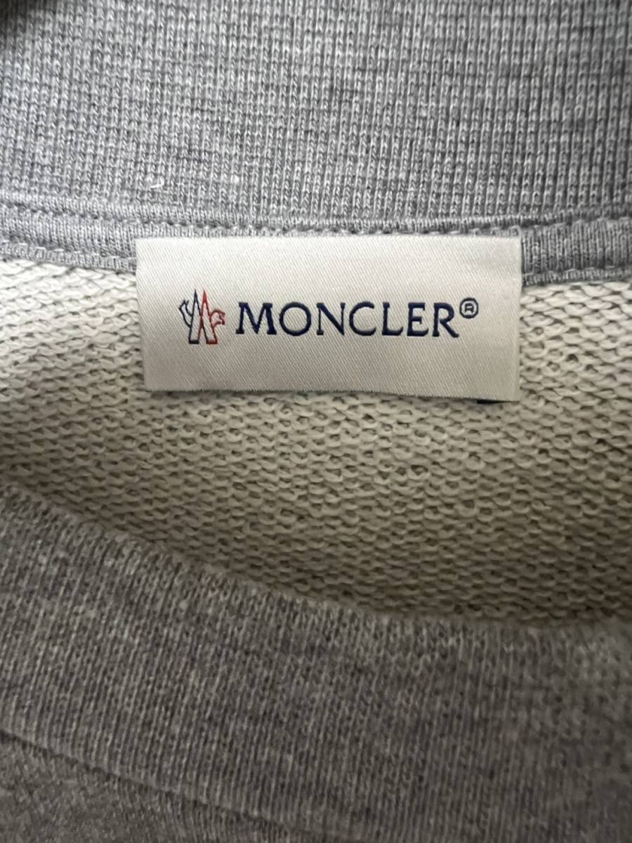 XXLサイズ【未使用】MONCLER レタリングロゴ スウェット　グレー色　Grey　トレーナー 正規品　◆定価９万円◆_画像6