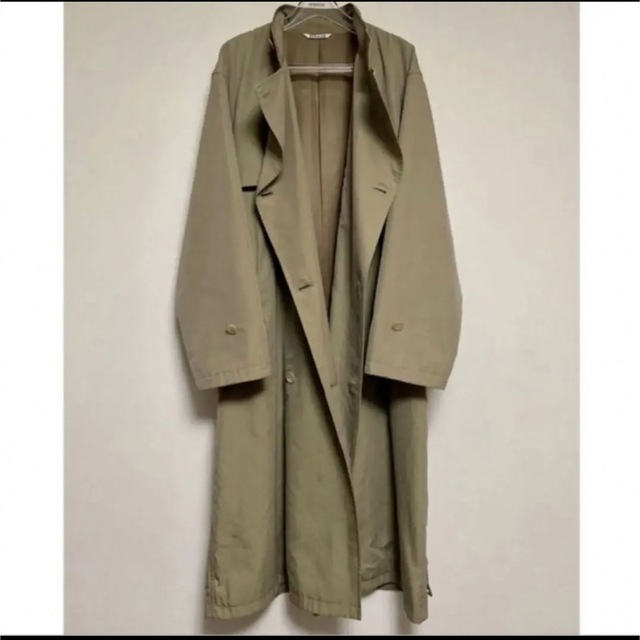 URALEE　WASHED FINX CUPRO TWILL LONG COAT 3　オーラリー　ノーカラートレンチコート　1LDK　COMOLI　YOKE　STEIN　graphpaper、CIOTA