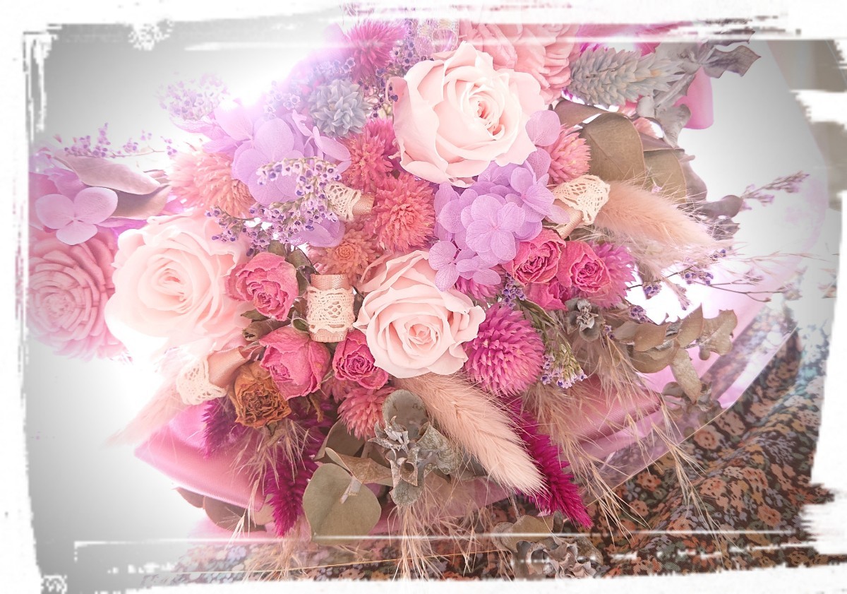 ☆Bouquet de minuit＊薔薇の花束＊プリザーブドフラワー＊ドライフラワー＊感謝sale¥1～☆_画像2