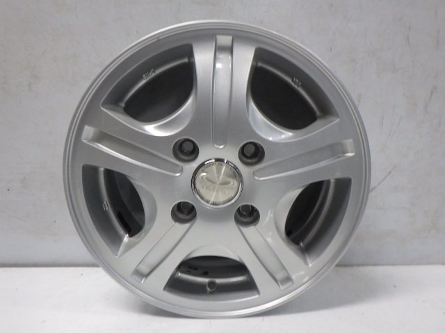 [中古ホイール4本セット]Weds VICENTE[14x5J+42/114.3/4H]シルバー/スポーク/ニッサン:NV200バネット,ミツビシ:デリカD:3_画像4