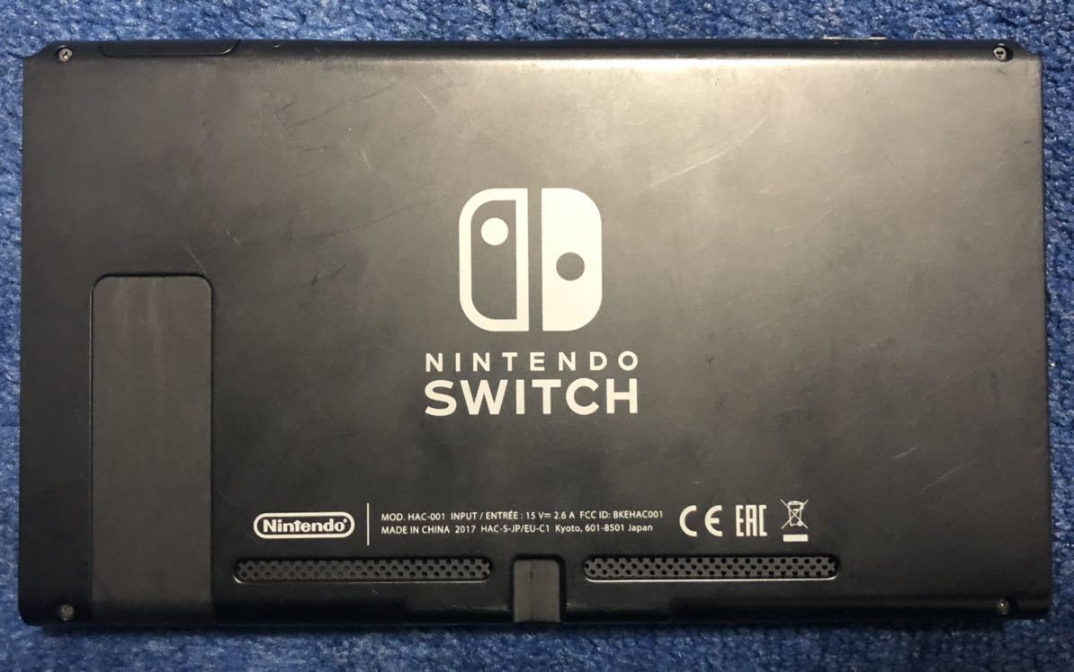 送料無料 動作未確認 Nintendo Switch ニンテンドー スイッチ 2017年製 未対策機 本体のみ HAC-001 ジャンク_画像1