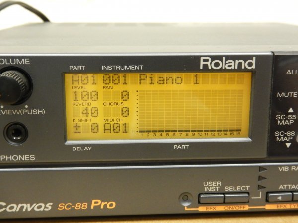 5861 ジャンク☆ Roland Sound Canvas SC-88 PRO 音源モジュール MIDI ローランド サウンド キャンバス DTMDAW機材多数出品中_画像8