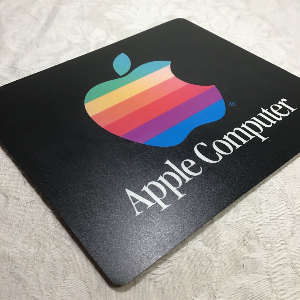 当時物 マウスパッド Apple アップル コンピューター レインボー ロゴ mac Macintosh マッキントッシュ マック imac iphone ipad ipod_画像6