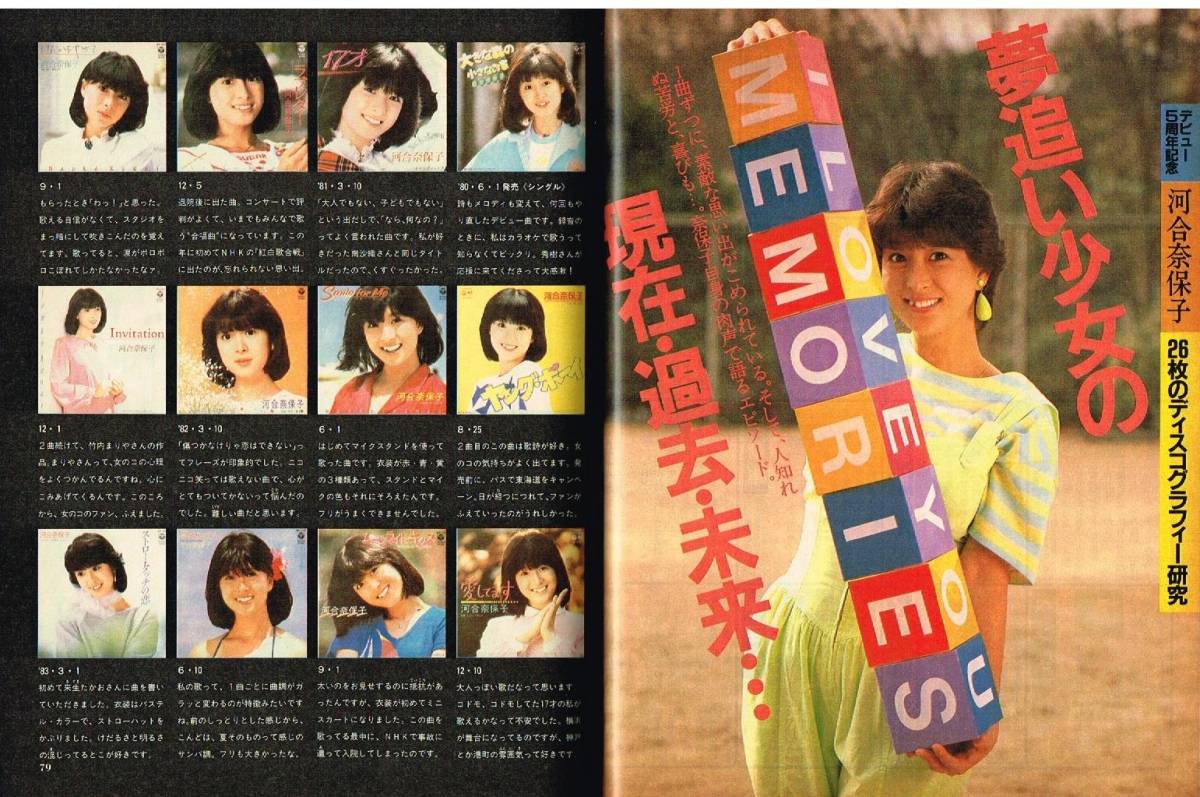 S3266 shining star 1984 year Showa era 58 year swimsuit bikini Okada Yukiko Nakamori Akina Matsuda Seiko Kawai Naoko .. beautiful ...... beautiful Nagasaki ...... Shonentai Kashiwa ...