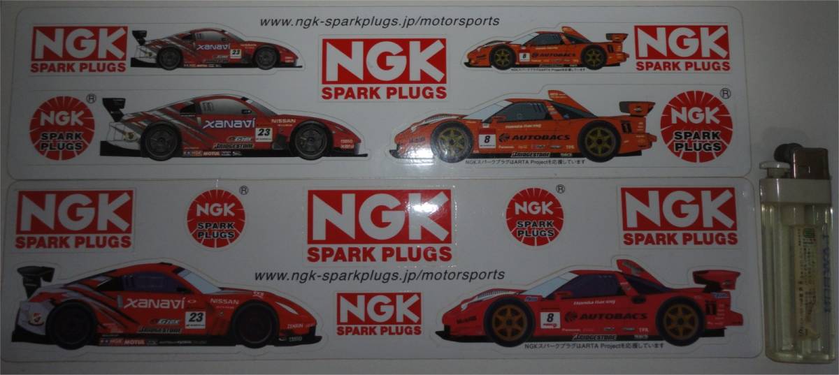 ◆NGK SPARK PLUG ステッカー 非売品 2種類 全日本GT選手権 スーパーGT ARTAホンダNSX xanaviニスモZ_画像1