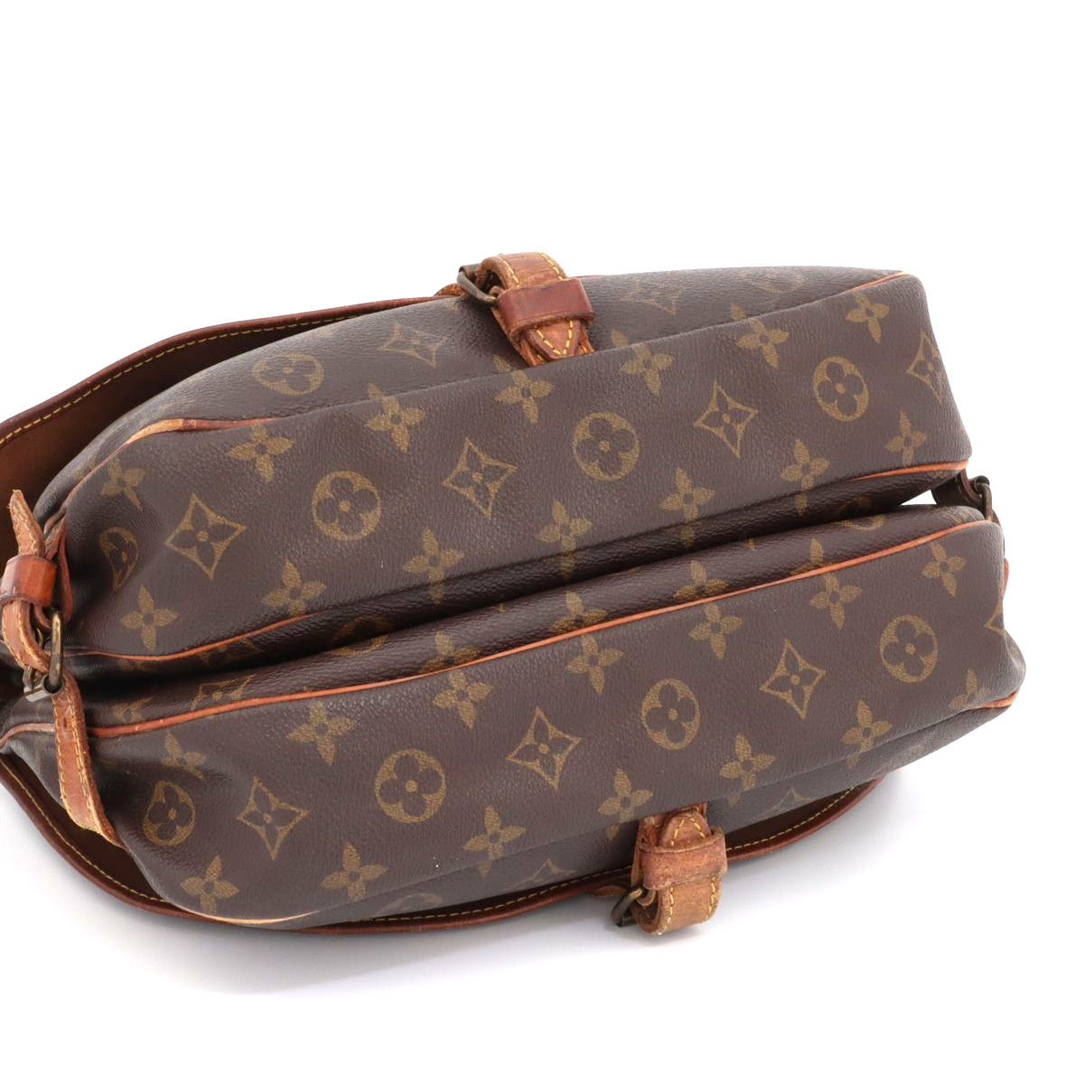 ルイヴィトン LOUIS VUITTON モノグラム ソミュール30 ショルダーバッグ 斜め掛け ブラウン レザー メンズ レディース M42256_画像7