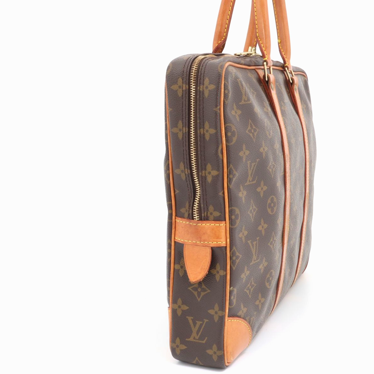 ルイヴィトン LOUIS VUITTON モノグラム ポルトドキュマン ヴォワヤージュ ビジネスバッグ ハンドバッグ ブラウン レザー メンズ M53361_画像5