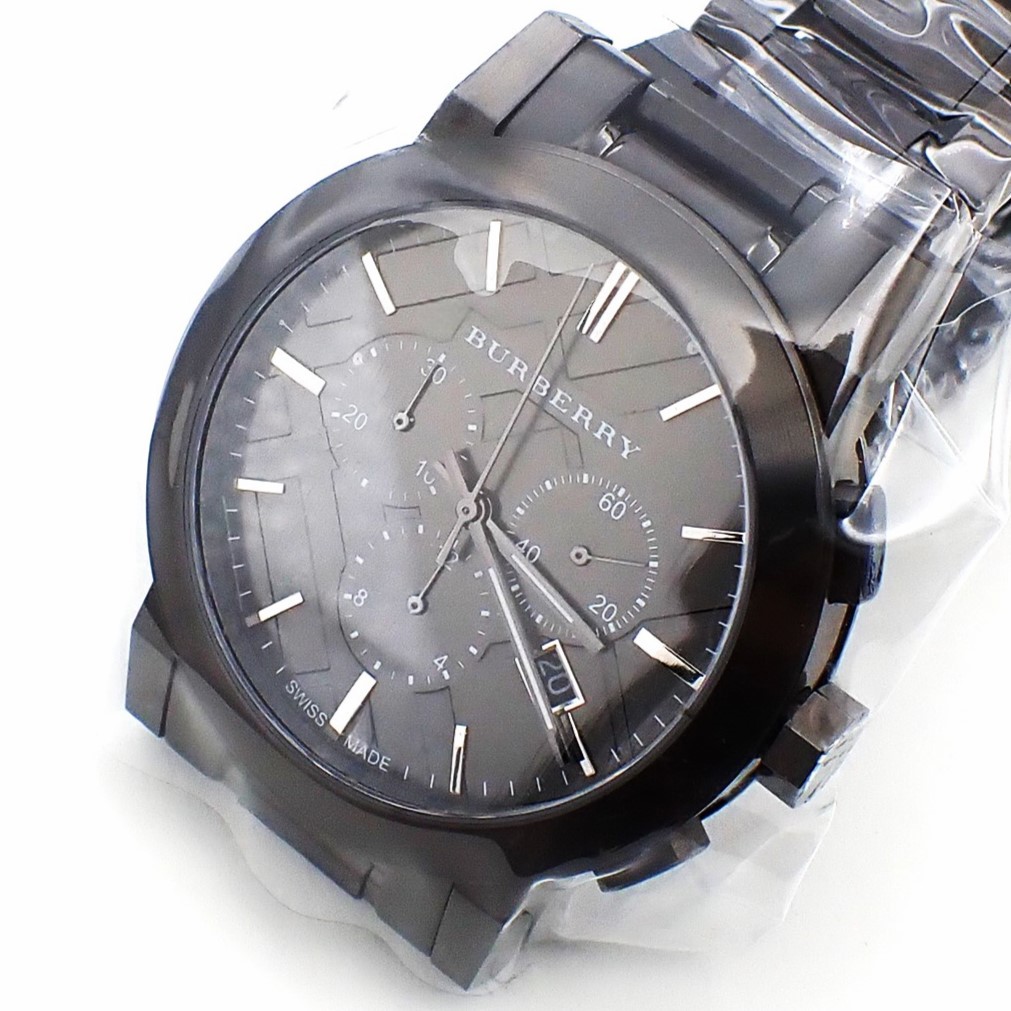 ほぼ新品　Burberry バーバリー BU9354 クロノグラフ メンズ 腕時計 クォーツ ブラック　ウォッチ　。_画像2