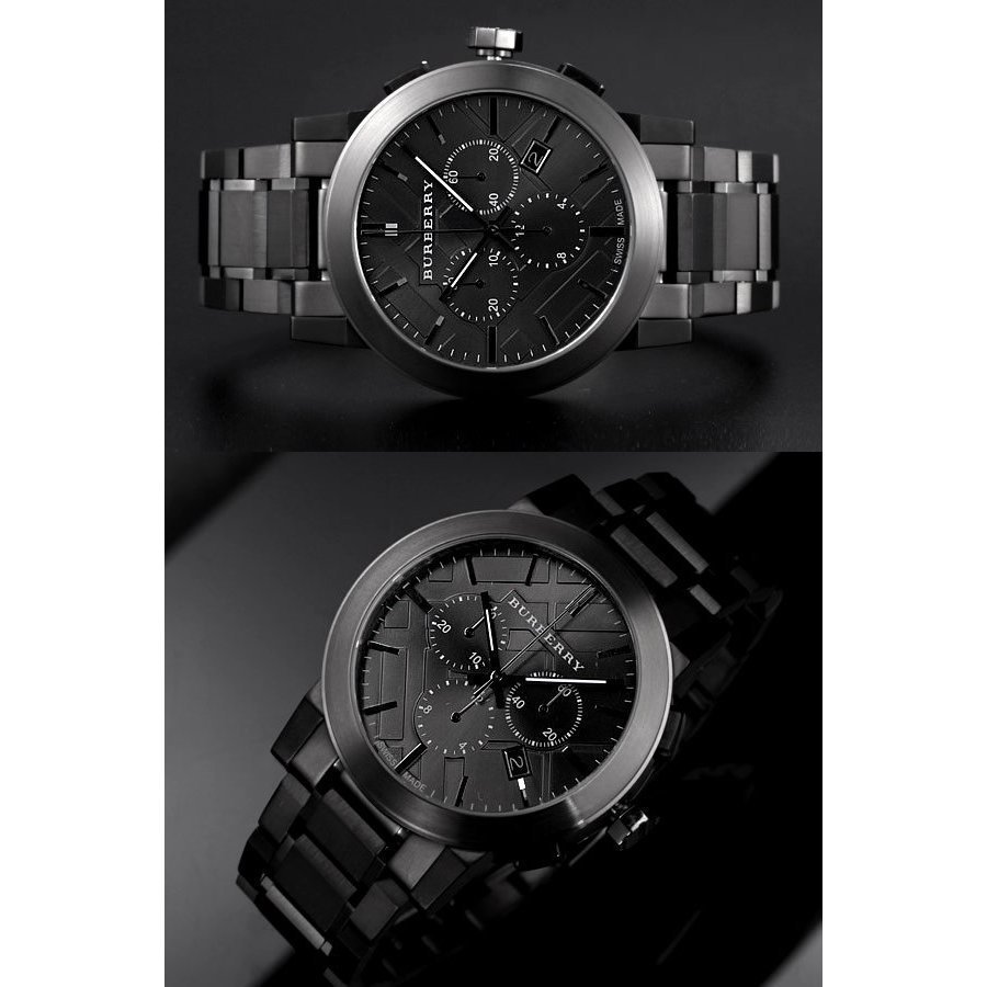ほぼ新品　Burberry バーバリー BU9354 クロノグラフ メンズ 腕時計 クォーツ ブラック　ウォッチ　。_画像3