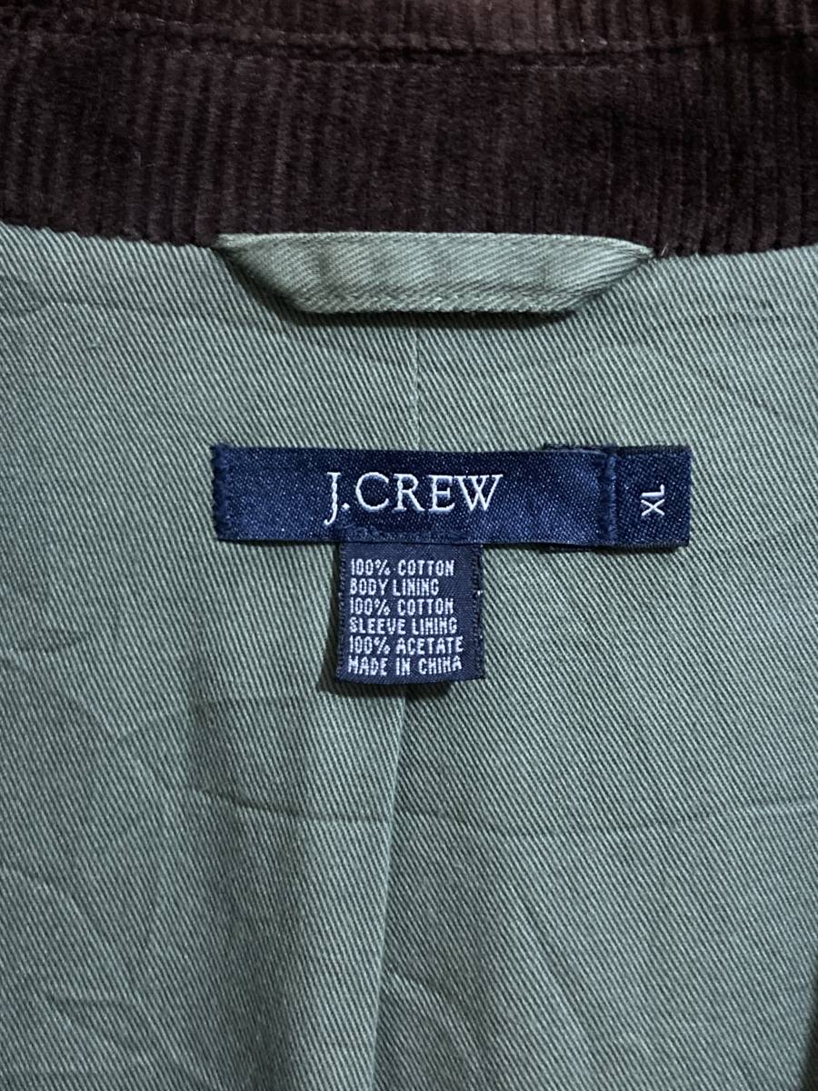 古着 90年代 90s J.CREW ジェイクルー コーデュロイ テーラード ジャケット 無地 ブラウン 茶 3XL XXXL 4L オーバーサイズ 大きいサイズ_画像10