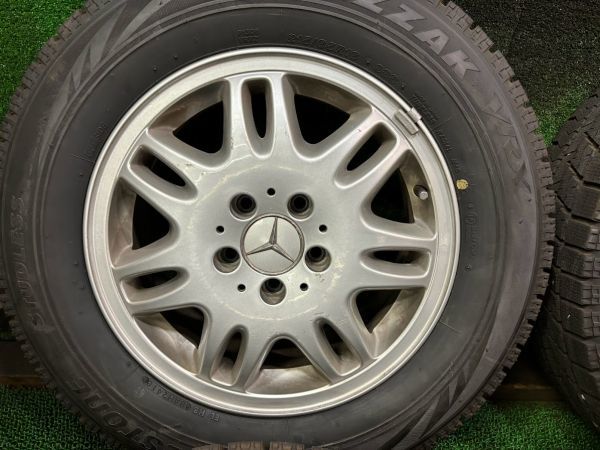 9.9分山　メルセデスVクラス　ブリヂストンブリザックVRX　215/65R16　純正アルミホイール付き　4本　6.5J　ET60/5H　112　18年製_画像4