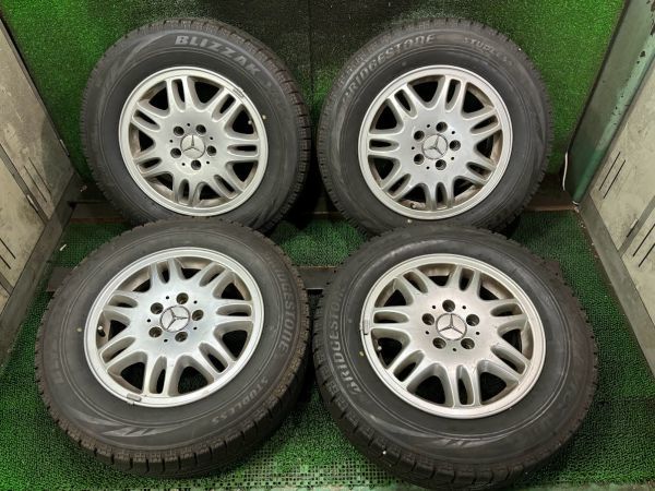 9.9分山　メルセデスVクラス　ブリヂストンブリザックVRX　215/65R16　純正アルミホイール付き　4本　6.5J　ET60/5H　112　18年製_画像1