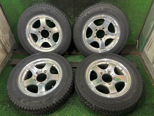 ジムニー　ダンロップ　グラントレックSJ6　175/80R16　アルミホイール付き　4本　5.5J　ET20/5H　139.7　スタッドレスタイヤ_画像1