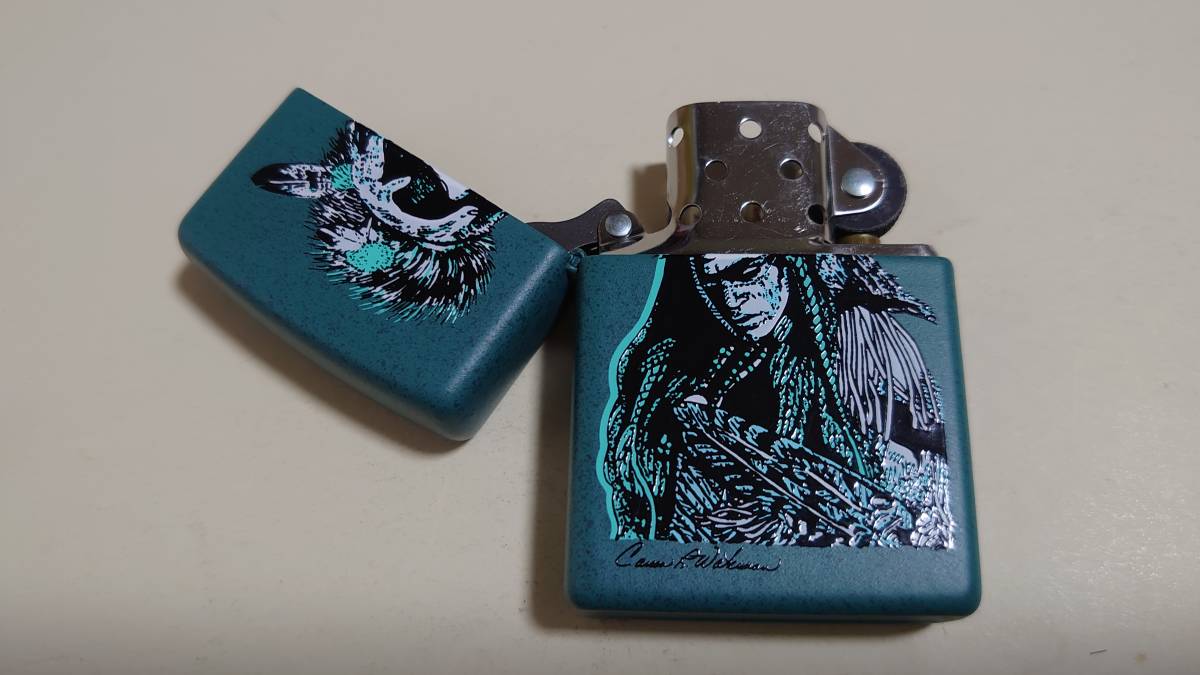 新品未使用品 ZIPPO AMERICAN INDIAN TEAL MATT (2001)_画像7