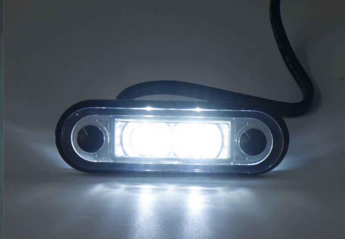 埋込マーカー2led ホワイト5個、アンバー2個 計７個セット！アンダーパイプ EUROカスタム防水0.5W 12～24v　HELLAタイプ 　LEDマーカー　_画像2