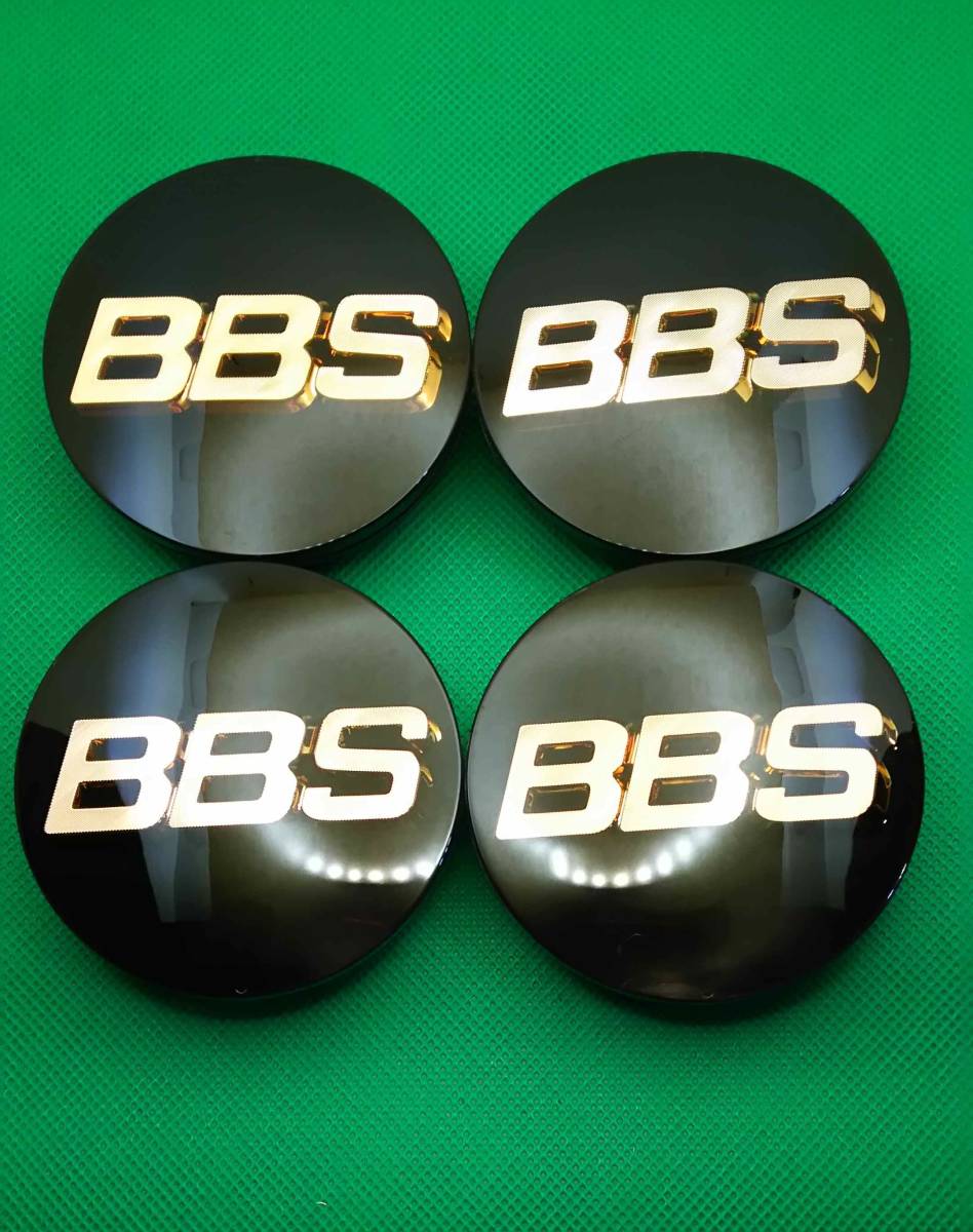 ◆　BBS　センターキャップ　黒×ゴールド文字　56.24.120　4個セット　純正 70mm ◆_画像1