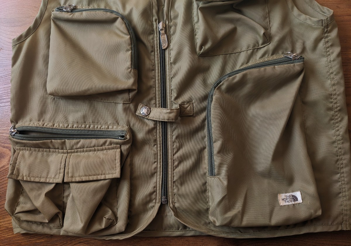 70s 茶タグ　THE NORTH FACE　ナイロンフィッシングベスト ノースフェイス ベストパタゴニア コロンビア　カーキー　ミリタリー　_画像5