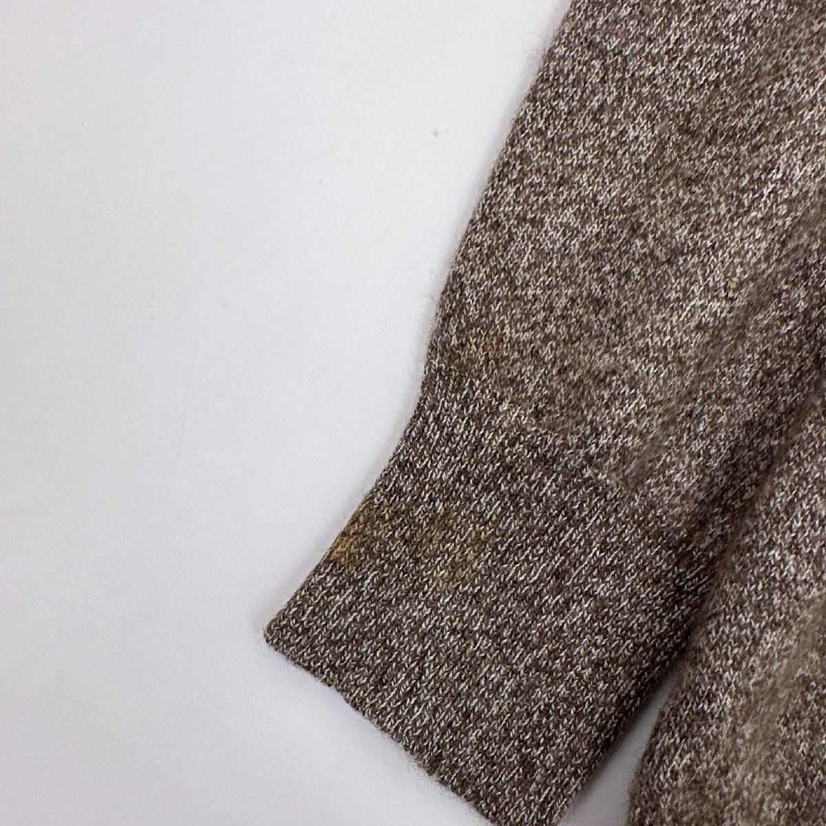 モンゴル製◆カシミヤ100%◆GOBI pure cashmere カシミアウール メランジ ヘリンボーン ニット ハイネック セーターL/ブラウン系_画像8