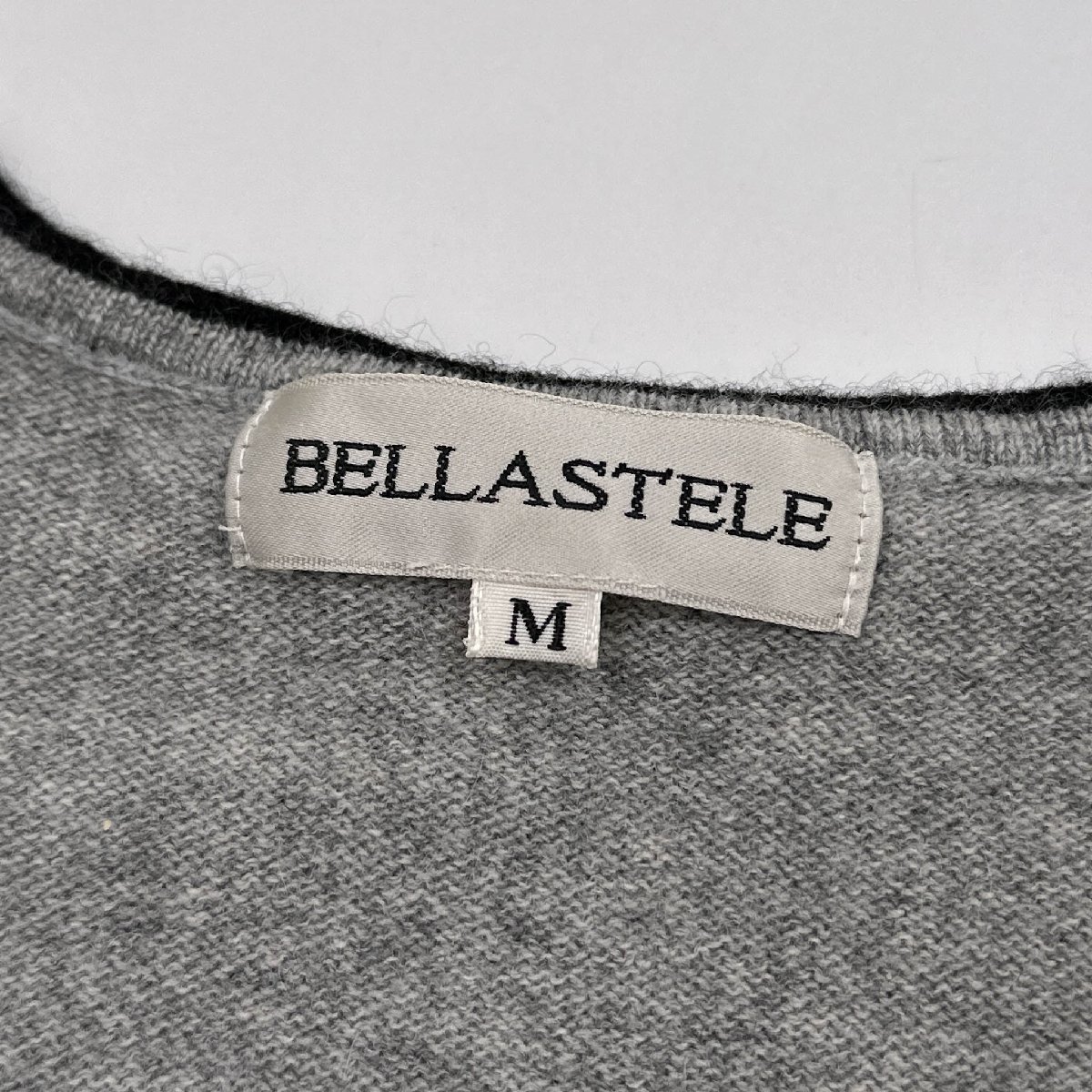 カシミヤ100％◆BELLASTELE ビーズ付き 花柄 フラワーデザイン 長袖 ニットセーター Mサイズ / カシミア レディース 近鉄百貨店_画像3