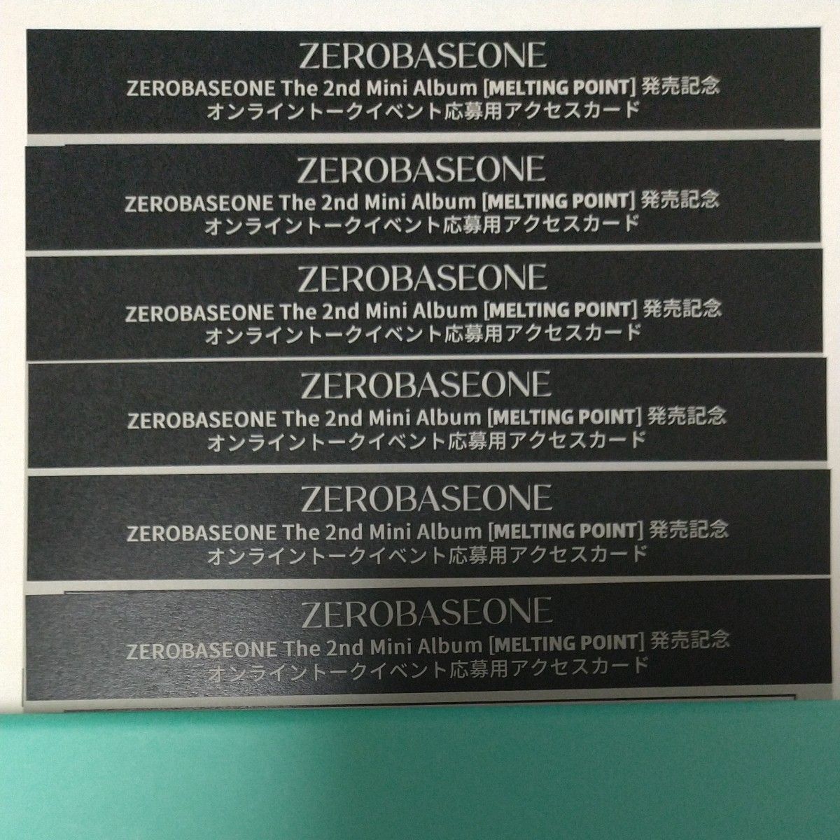 ZEROBASEONE The 2nd Mini Album MELTING POINT シリアルコード 10枚