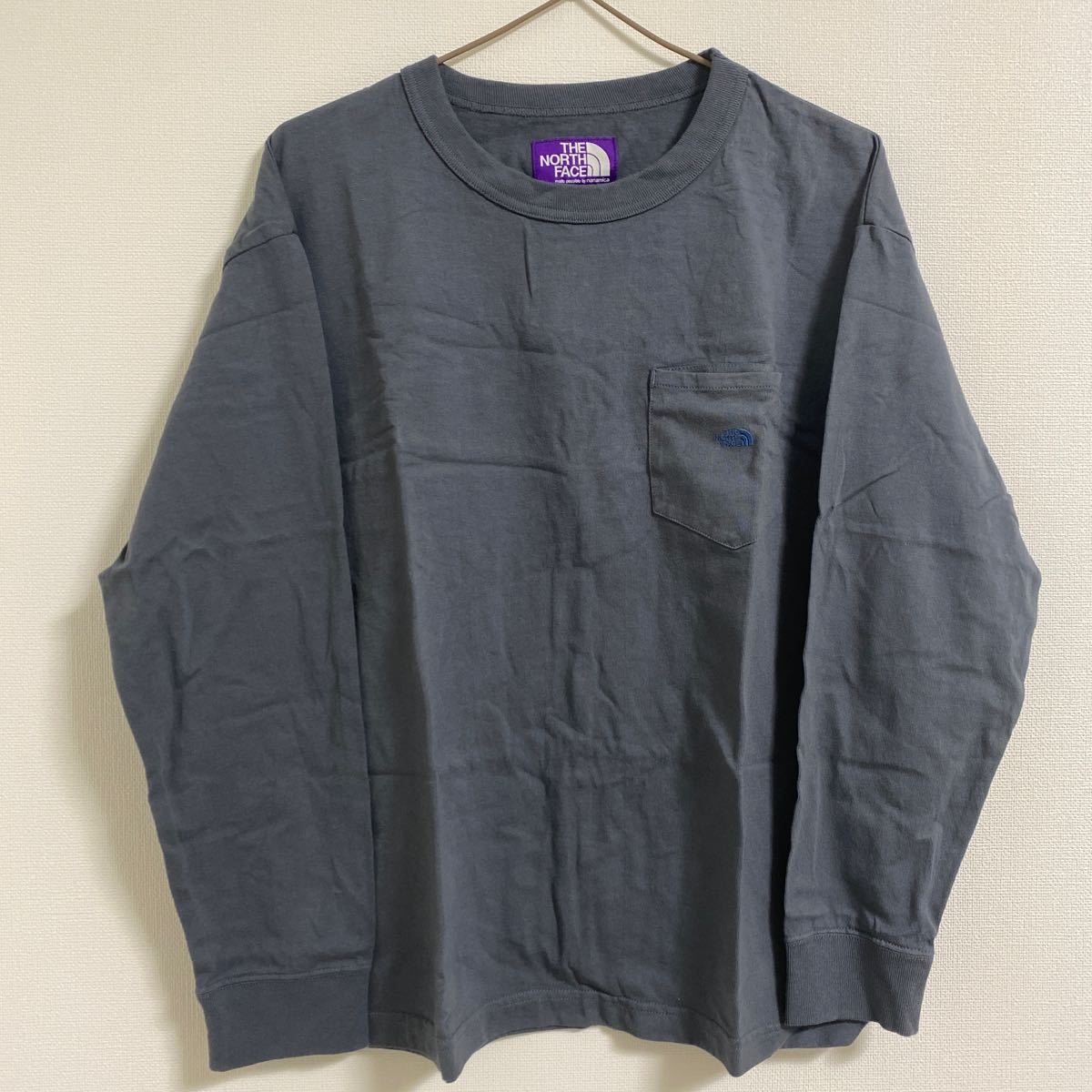 THE NORTH FACE 長袖Tシャツ ポケットロンT ダークグレー レディース M_画像1