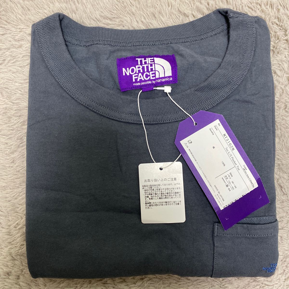 THE NORTH FACE 長袖Tシャツ ポケットロンT ダークグレー レディース M_画像3