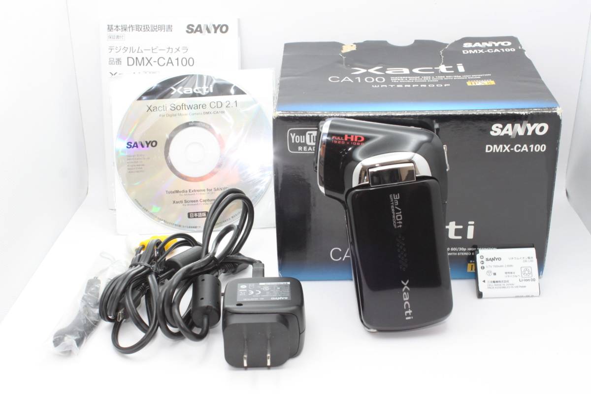 ★極上品★サンヨー SANYO Xacti DMX-CA100 ブラック 防水デジタルムービーカメラ L910#1652_画像1