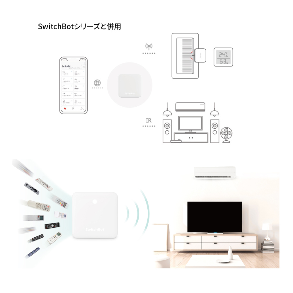 ハブミニ Hub Mini スイッチボットハブミニ スマート家電 IoT スマートロック スマホ リモコン 遠隔操作 エアコン 家電 アレクサ 対応_画像9