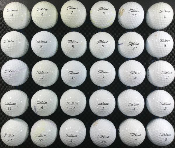 [K0H-10C] Titleist PRO V1 2021年モデル ホワイト 30球 タイトリスト ロストボール_画像4