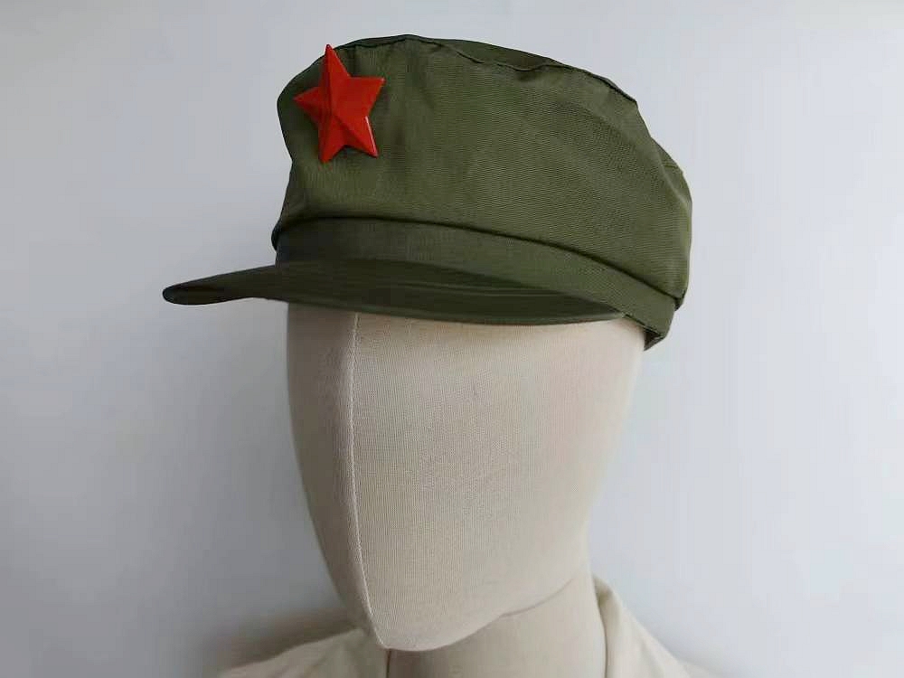 【送料無料】中国人民解放軍 軍帽 コットン製 実物 デッドストック 赤軍 中国軍 56、58、60、62cm_画像2