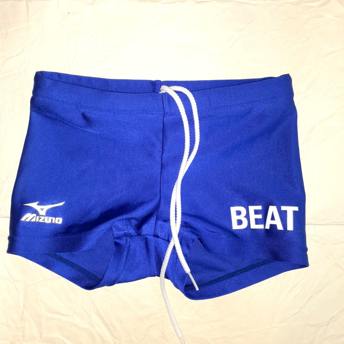 美品 Mizuno ジュニア男子競泳水着 ショートボックスタイプ BEATスイミング 練習用 光沢系生地_画像1