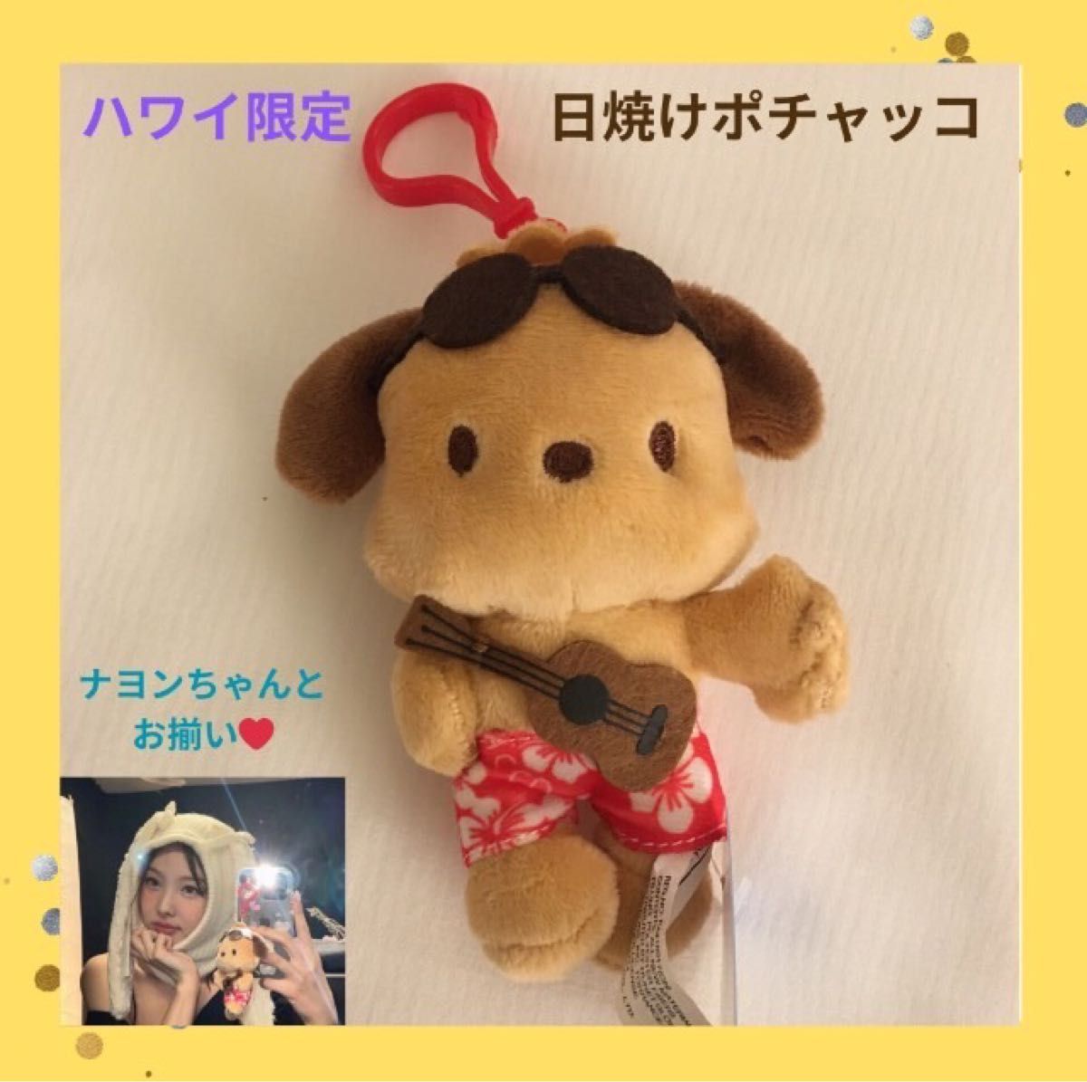 2個セット 日焼けポチャッコ キーホルダー ナヨン サンリオ ぬいぐるみ ハワイ 日焼けポチャッコ キーホルダー ナヨン ハワイ限定 サンリオ