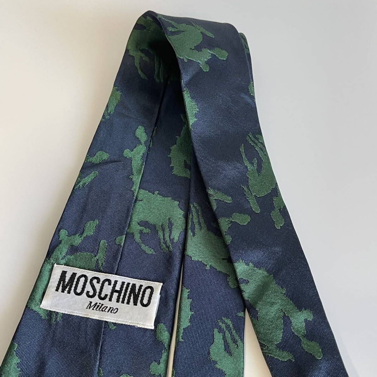 Moschino(モスキーノ) 青緑ネクタイ_画像8