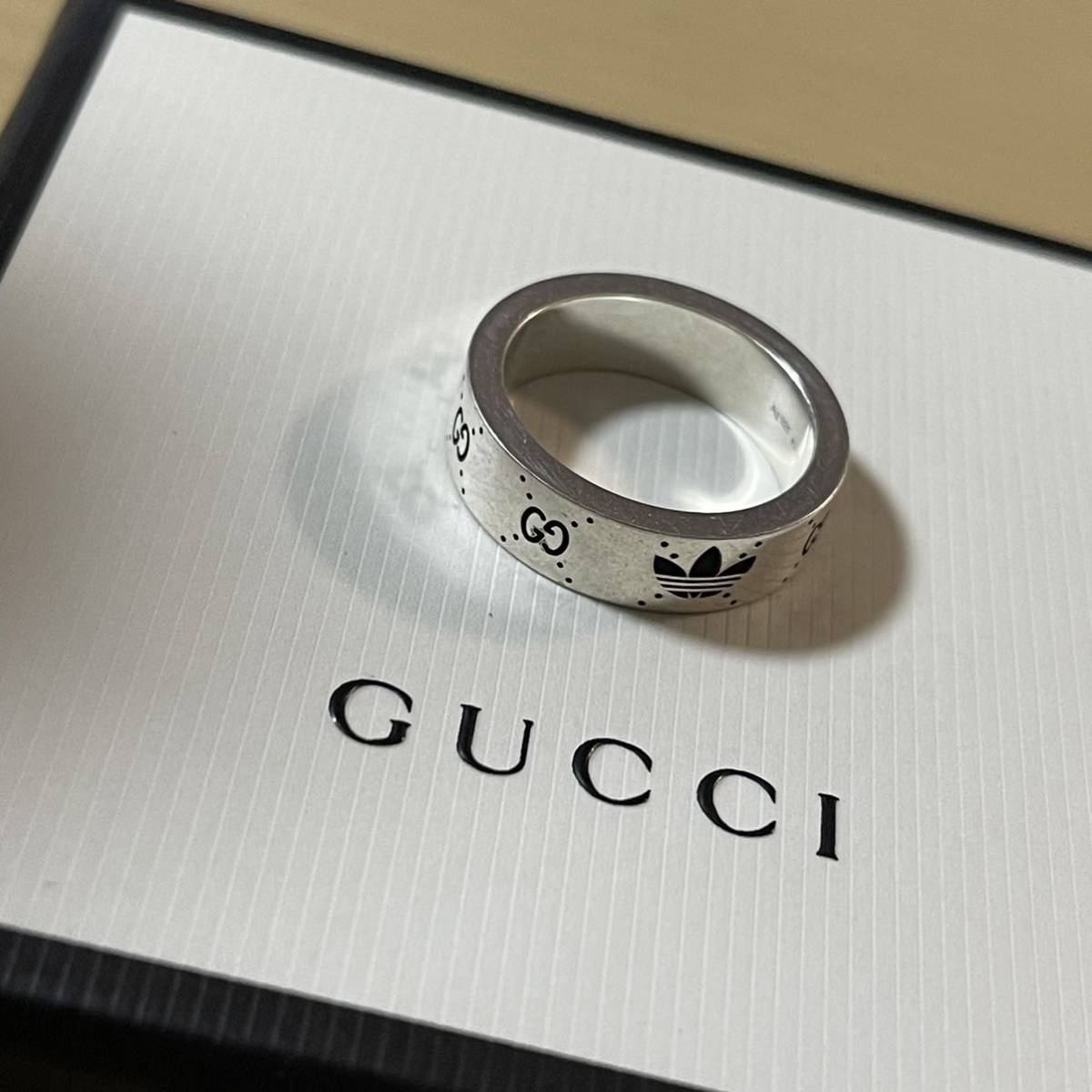  Gucci (GUCCI)× adidas Originals( Adidas Originals ) GGto зеркальный . il кольцо кольцо 17 номер новый товар не использовался с коробкой 