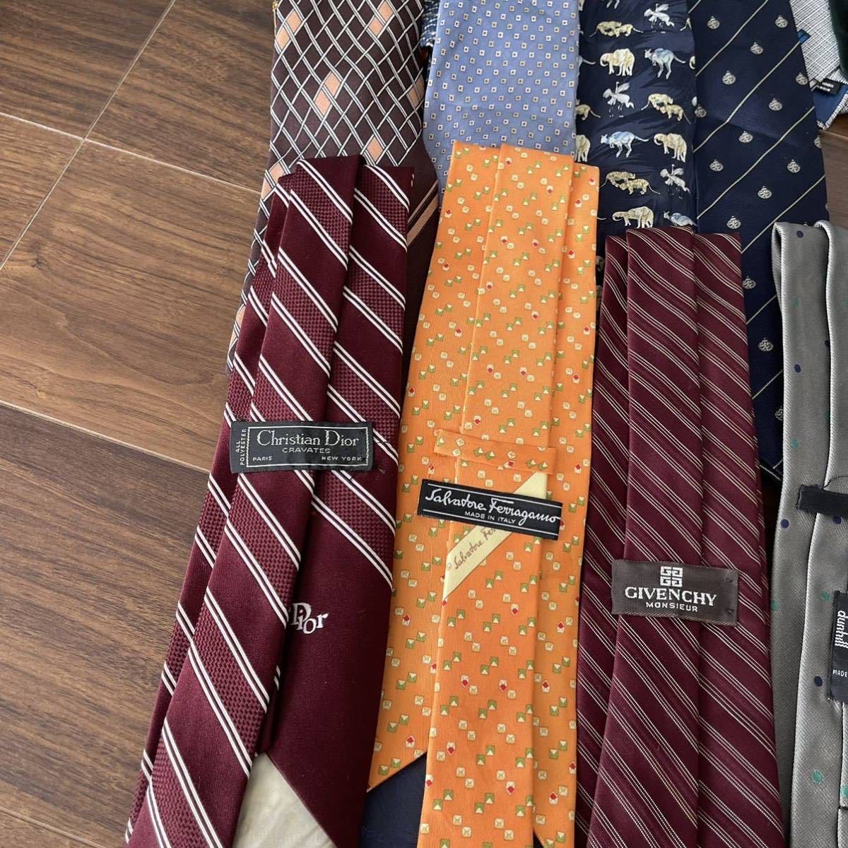  necktie 30ps.@ and more large amount set set sale Christian Dior Salvatore Ferragamo Givenchy Dunhill Yves Saint-Laurent 