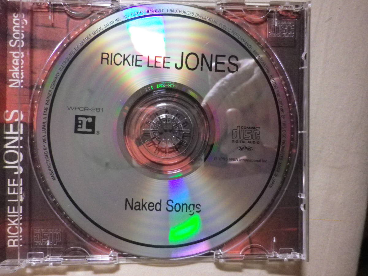 『Rickie Lee Jones/Naked Songs～Live And Acoustic(1995)』(1995年発売,WPCR-281,廃盤,国内盤帯付,歌詞対訳付,SSW,Jazz)_画像3