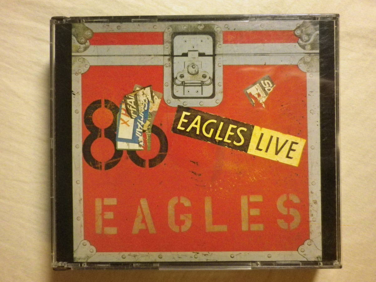 『Eagles/Eagles Live(1980)』(1989年発売,32P2-2991/2,廃盤,国内盤,歌詞付,Seven Bridges Road,Take It Easy,USロック,西海岸)_画像1