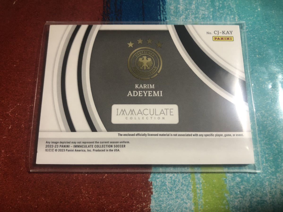 82/99 カリムアデイェミ PANINI IMMACULATE COLLECTION SOCCER CLEARLY GERMANY KARIM ADEYEMI ドイツ代表 メモラビリア_画像2