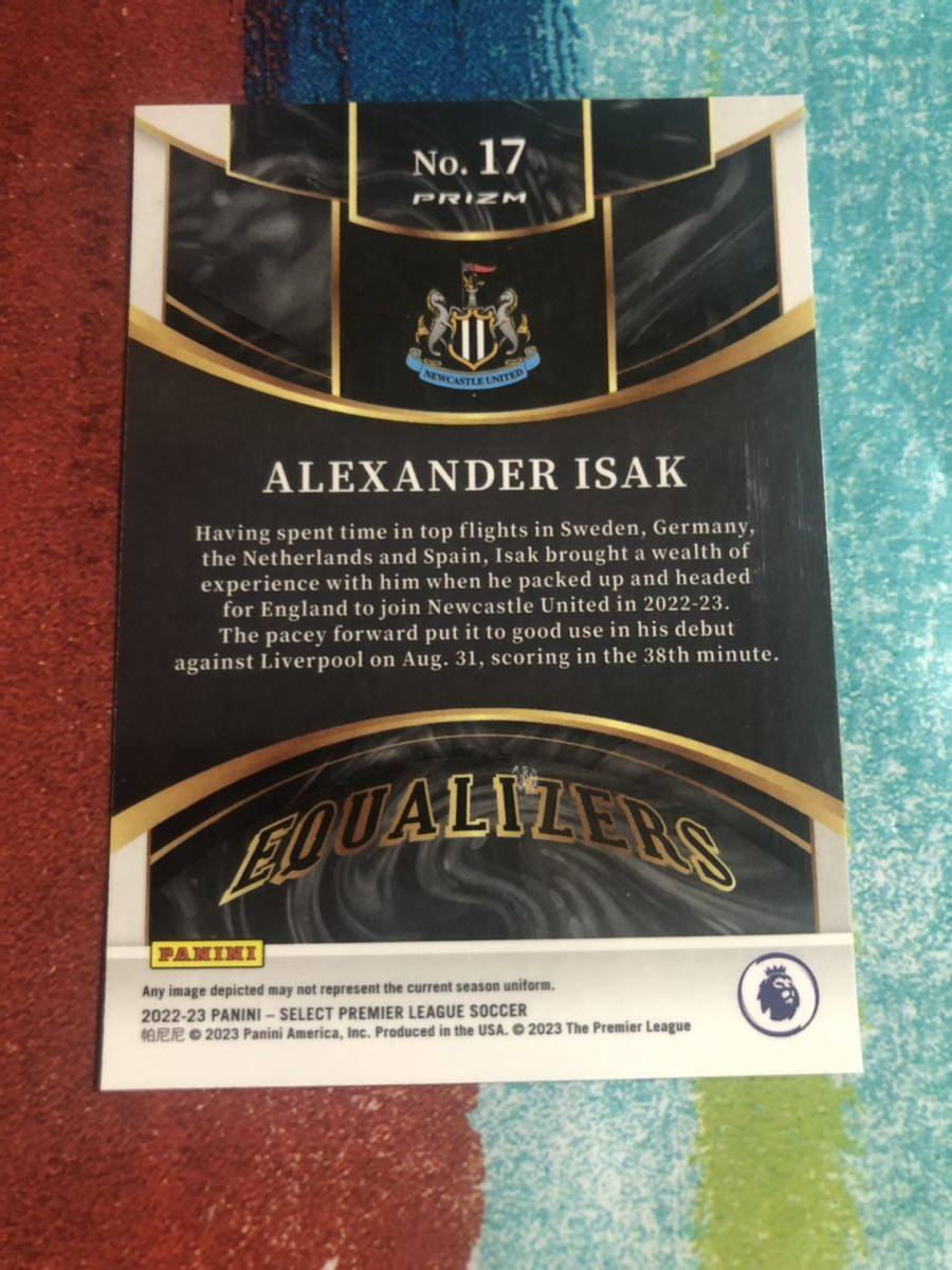 アレクサンダーイサク PANINI SELECT PREMIER LEAGUE SOCCER EQUALIZERS NEWCASTLE UNITED ALEXANDER ISAK ニューカッスルユナイテッド_画像2