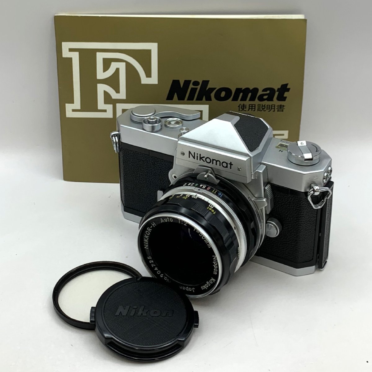 1円～/Nikon/ニコン/Nikomat/ニコマート/FT/N/付属品付/NIKKOR-H/50mm/F2/フィルムカメラ/一眼レフ/シャッターOK/通電確認済/ジャンク/I085_画像1