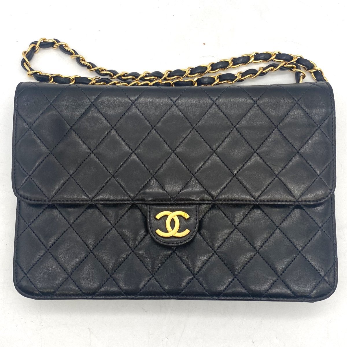 1円～/CHANEL/シャネル/ココマーク/ブラック/CC/マトラッセ/ショルダーバッグ/ゴールド金具/バッグ/HM026_画像9