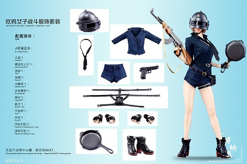 Manmodel 1/6 scale woman element body oriented PUBG manner combat suit set MM016A winner winner, chicken dinner female combat suit