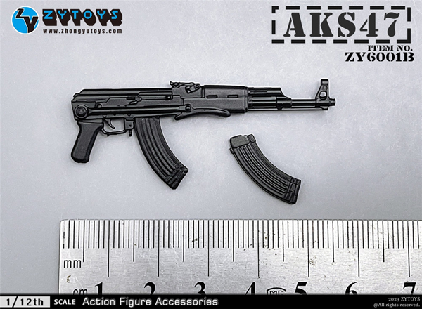ZYTOYS ZY6001B 1/12スケール銃火器セット 無塗装版 M4/M4A1/MP5A5/MP5SD6/M79/M1887/P90/AK47/AKS47 9種 銃 ライフル ショットガン _画像5